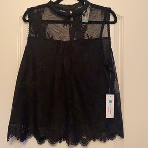 Will be donated 12/01. NWT Alice Blue lace overlay blouse